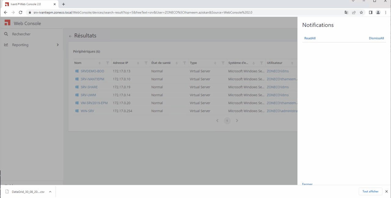 Console Wed Console Web 2.0 Ivanti Endpoint Manager - Blog - Cegedim Outsourcing